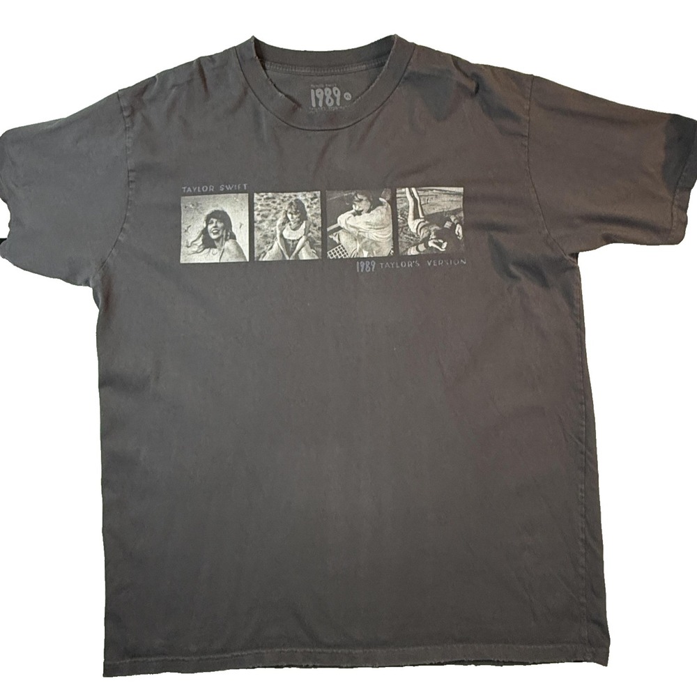 Taylor Swift 1989 TShirt Mens XL 1989 Taylors Version Album Cover Frayed Hem